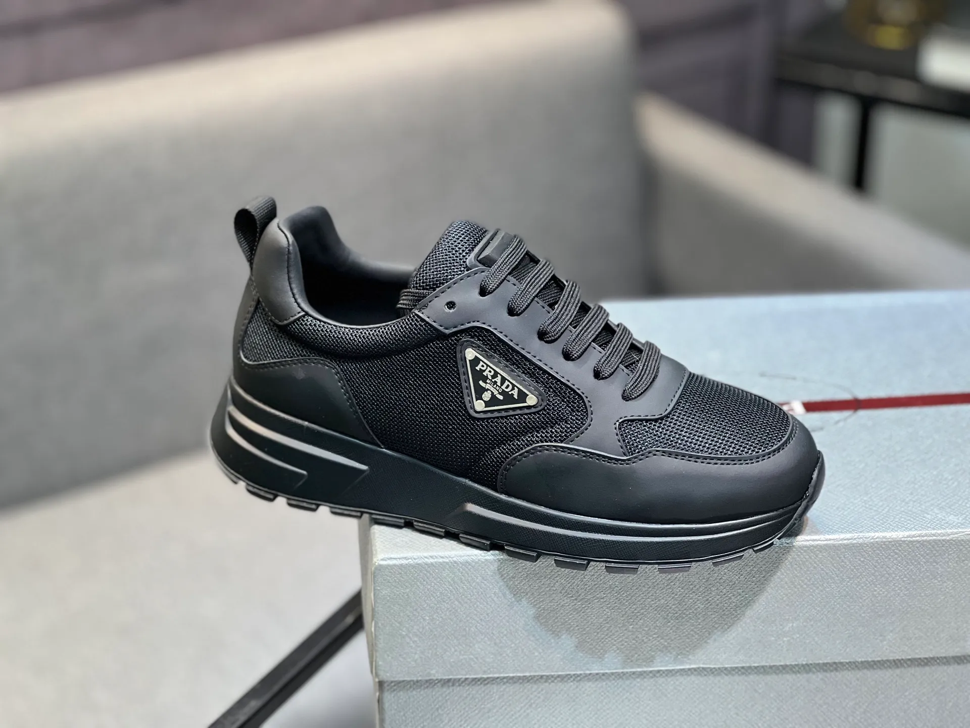 💰¥540 [PRADA] Men’s shoes are popular in the counter, official website synchronization, 1 high-quality shipment ✔️Original cowhide + cowhide lining, 1🆚1 replica, original sole, 38-45 (45 customized, non-refundable)